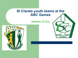St Clarets Youth teams at the ABC Games September 15th 2012