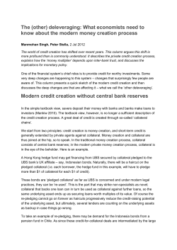 (other) deleveraging: What economists need to know about the