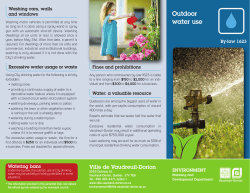 Outdoor water use - Ville de Vaudreuil