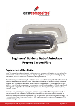 Beginners` Guide to Out-of-Autoclave Prepreg Carbon Fibre