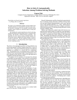 Selection Among Problem-Solving Methods