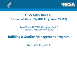 Ryan White Act Part A Major Themes