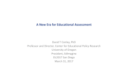 A New Era for Educational Assessment