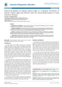 Clinical Evaluation of Intense Pulsed Light Vs Combined Treatment