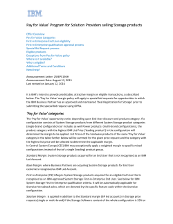 Pay for Value` Pay for Value` Program for Solution - Azlan-IBM