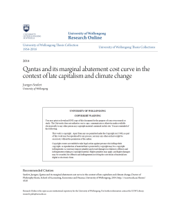 Qantas and its marginal abatement cost curve in
