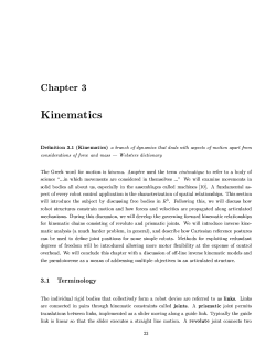 Chapter 3 Kinematics Definition 3.1 (Kinematics) a - DCA