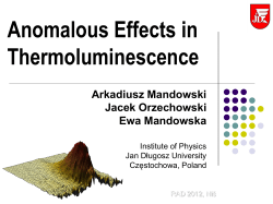 Anomalous thermoluminescence