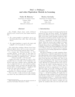PAC = PAExact and other Equivalent Models in Learning