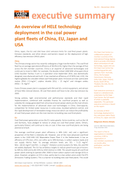 An overview of HELE technology deployment in the coal power plant