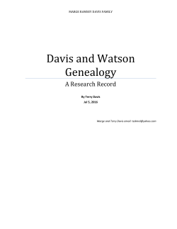 Dunn Genealogy - Davis Genealogy Home Page