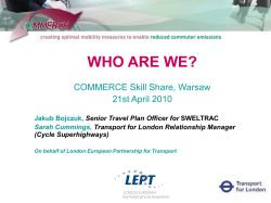 COMMERCE Creating Optimal Mobility Measures to