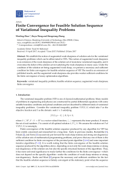 Finite Convergence for Feasible Solution Sequence of