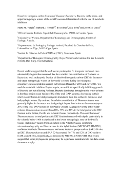 Dissolved inorganic carbon fixation of Thaumarchaeota vs. Bacteria