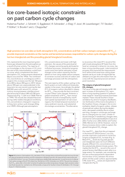 ice core-based isotopic constraints on past carbon cycle changes