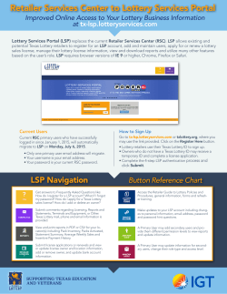 Retailer Services Center to Lottery Services Portal