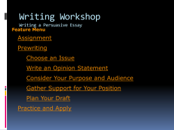persuasive essay. - River Dell Regional School District