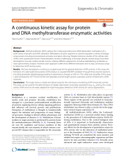 A continuous kinetic assay for protein and DNA methyltransferase