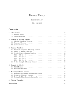 Ramsey Theory