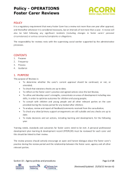 Foster Carer Reviews - Fostering Solutions