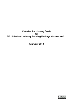 SFI11 Seafood Industry - Department of Education