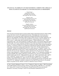 financial feasibility of sequestering carbon for loblolly pine stands in