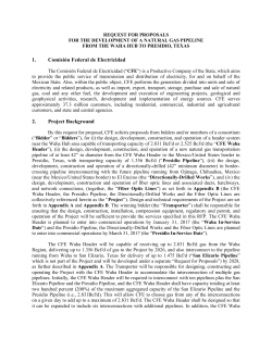 1. Comisi&oacute;n Federal de Electricidad 2. Project Background
