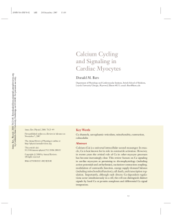 Calcium Cycling and Signaling in Cardiac Myocytes