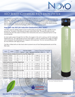 AIO Series Chemical Free Iron Filter