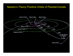 Newton`s Theory Predicts Orbits of Planets/Comets