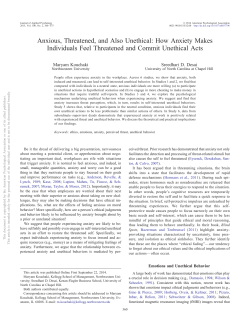 Anxious, Threatened, and Also Unethical: How