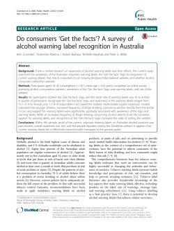 Do consumers `Get the facts`? A survey of