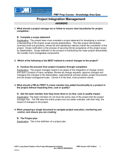 PMP Exam Prep Course - PMI Long Island Chapter