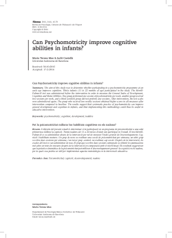 Can Psychomotricity improve cognitive abilities in infants?