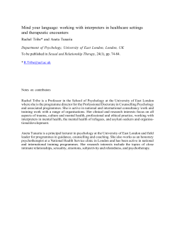 Mind your language: working with interpreters in