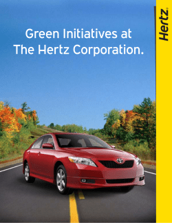 Green Initiatives at The Hertz Corporation.