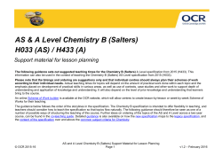 Practical Skills Handbook - GCE Chemistry
