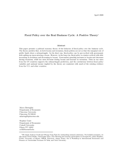 Fiscal Policy over the Real Business Cycle: A Positive Theory