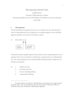 Decomposing Attitude Verbs