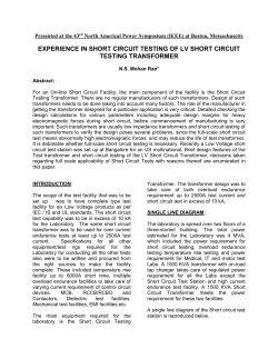 experience in short circuit testing of lv short circuit testing transformer