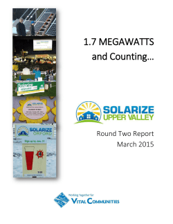 Solarize Upper Valley Round Two Report