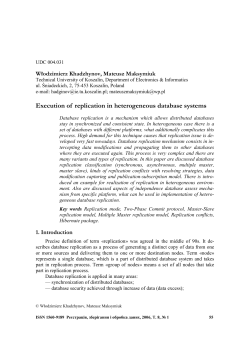 and heterogeneous replication