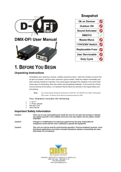1. BEFORE YOU BEGIN - CHAUVET Professional