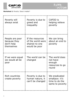 Poverty - does it matter?