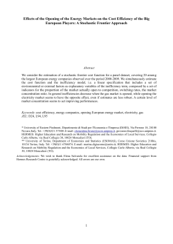 The opening of the energy markets: effects on the cost