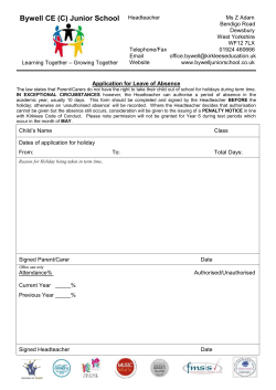 Leave of Absence Request Form
