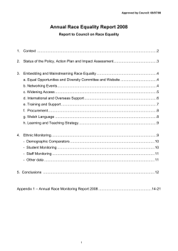 Race Equality Annual Report