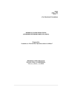 DERRICK FLOOR OPERATIONS - Oil Industry Safety Directorate