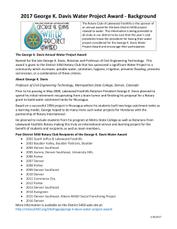 2017 George K. Davis Water Project Award