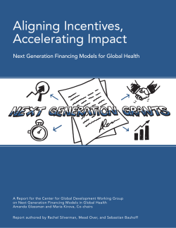 Aligning Incentives, Accelerating Impact